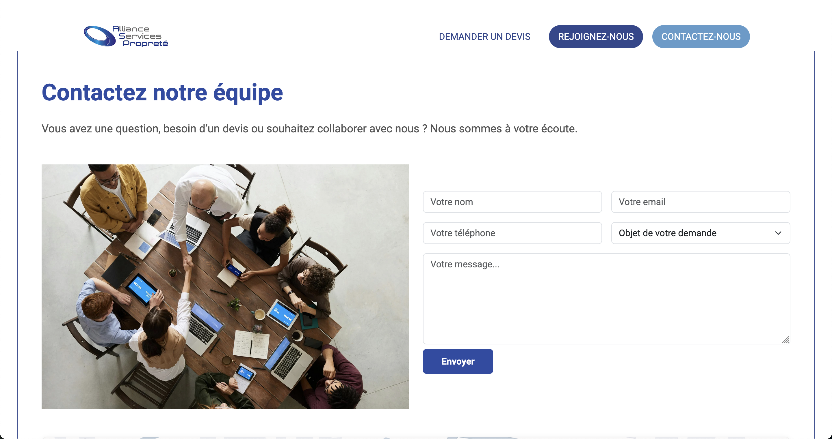 Exemple de formulaire de contact