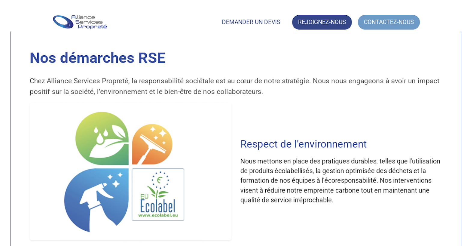 Démarche RSE de l'entreprise ASP